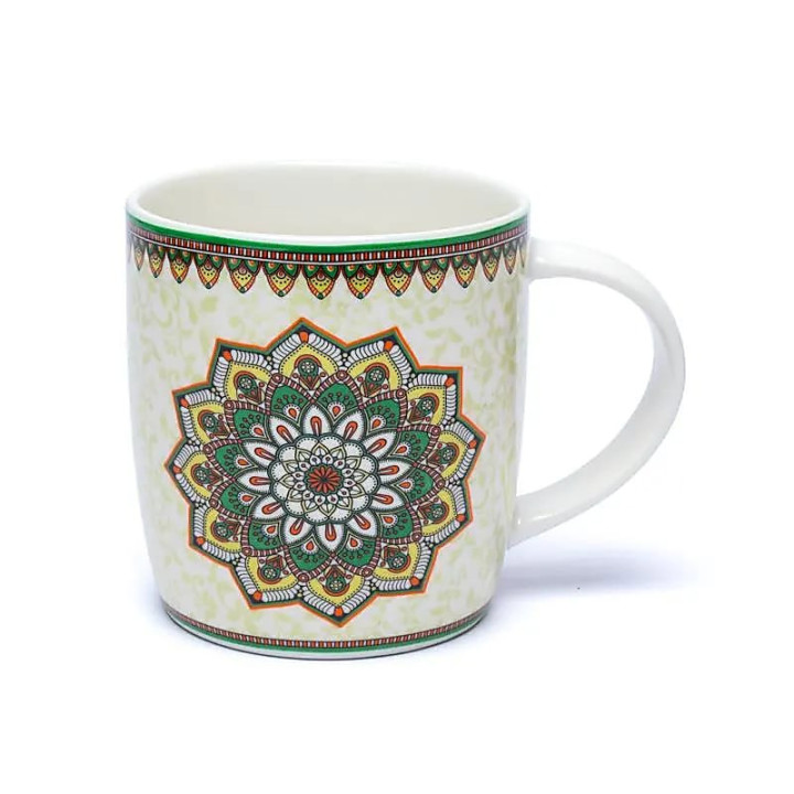 Tasse à thé infuseur Mandala vert | Pieralune