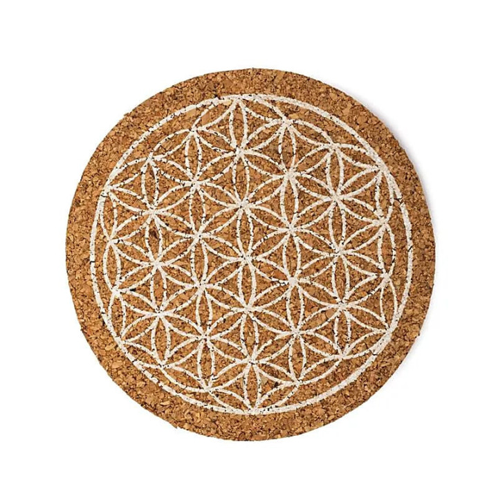 Sous-verres liège Fleur de Vie set de 6 | Pieralune