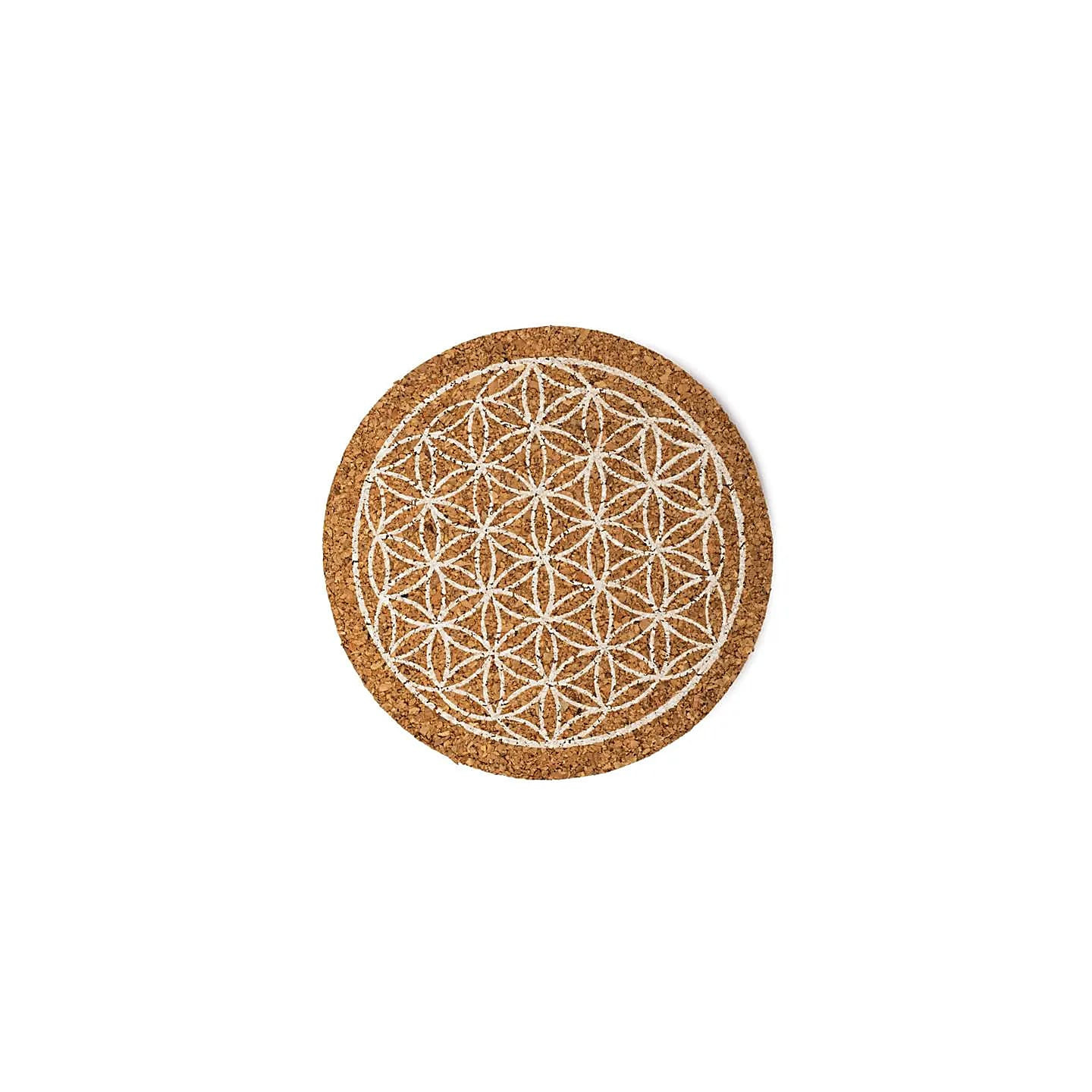 Sous-verres liège Fleur de Vie set de 6 | Pieralune