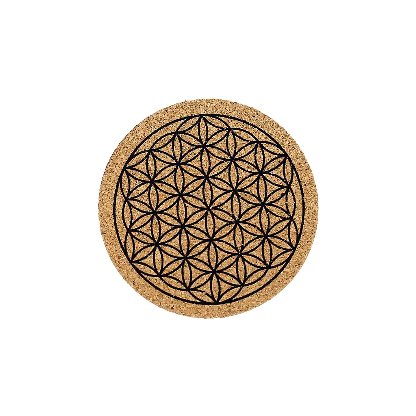 Fleur de vie Sous verre - liège lot de 6 | Pieralune