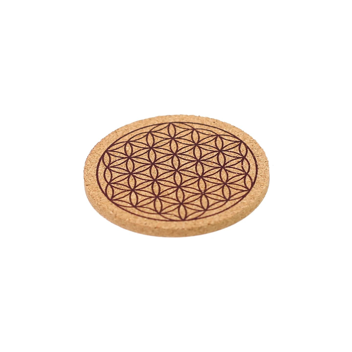 Fleur de vie Sous verre - liège lot de 6 | Pieralune