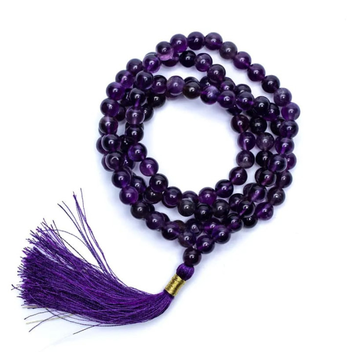 Mala Améthyste qualité AA 108 perles + sachet | Pieralune