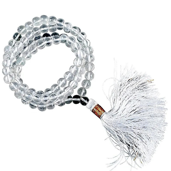 Mala Cristal de roche qualité AA 108 perles+sac | Pieralune