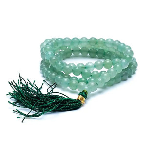Mala Aventurine AA 108 perles + sachet de brocart | Pieralune