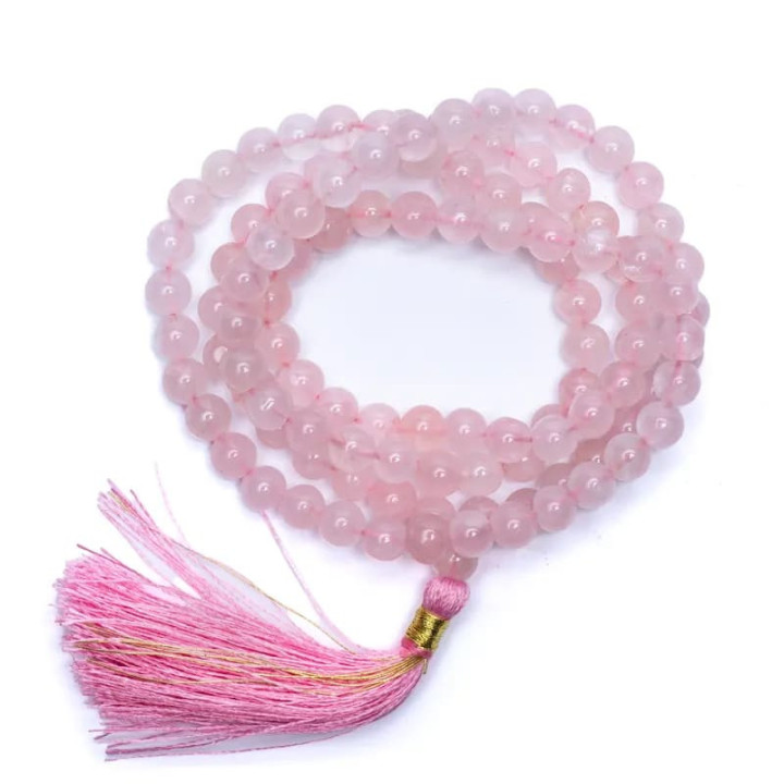 Mala Quartz rose AA 108 perles+sachet | Pieralune