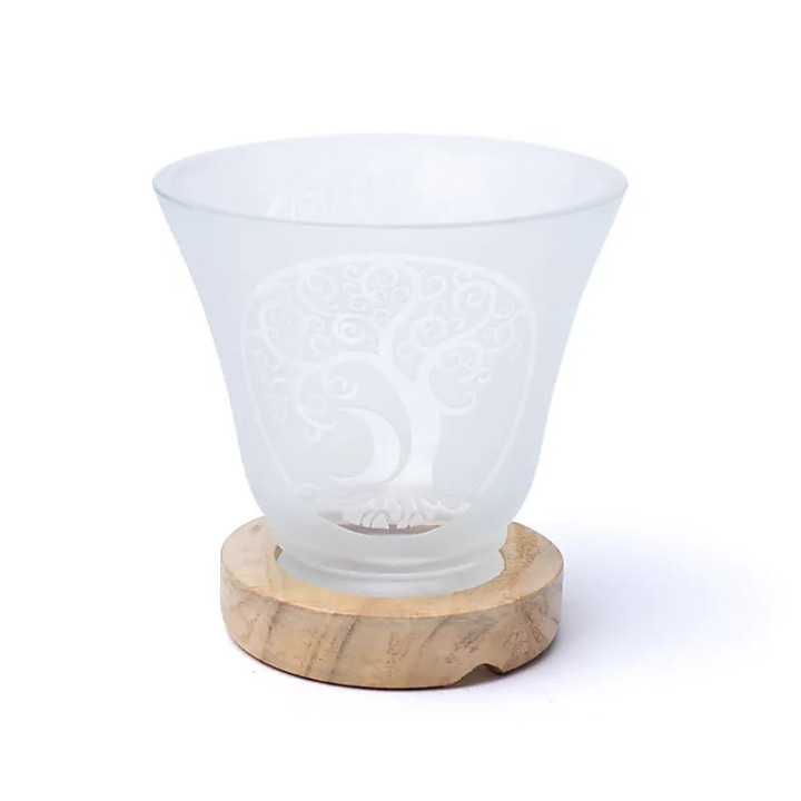 Lampe gemme arbre de vie avec câble et LED | Pieralune