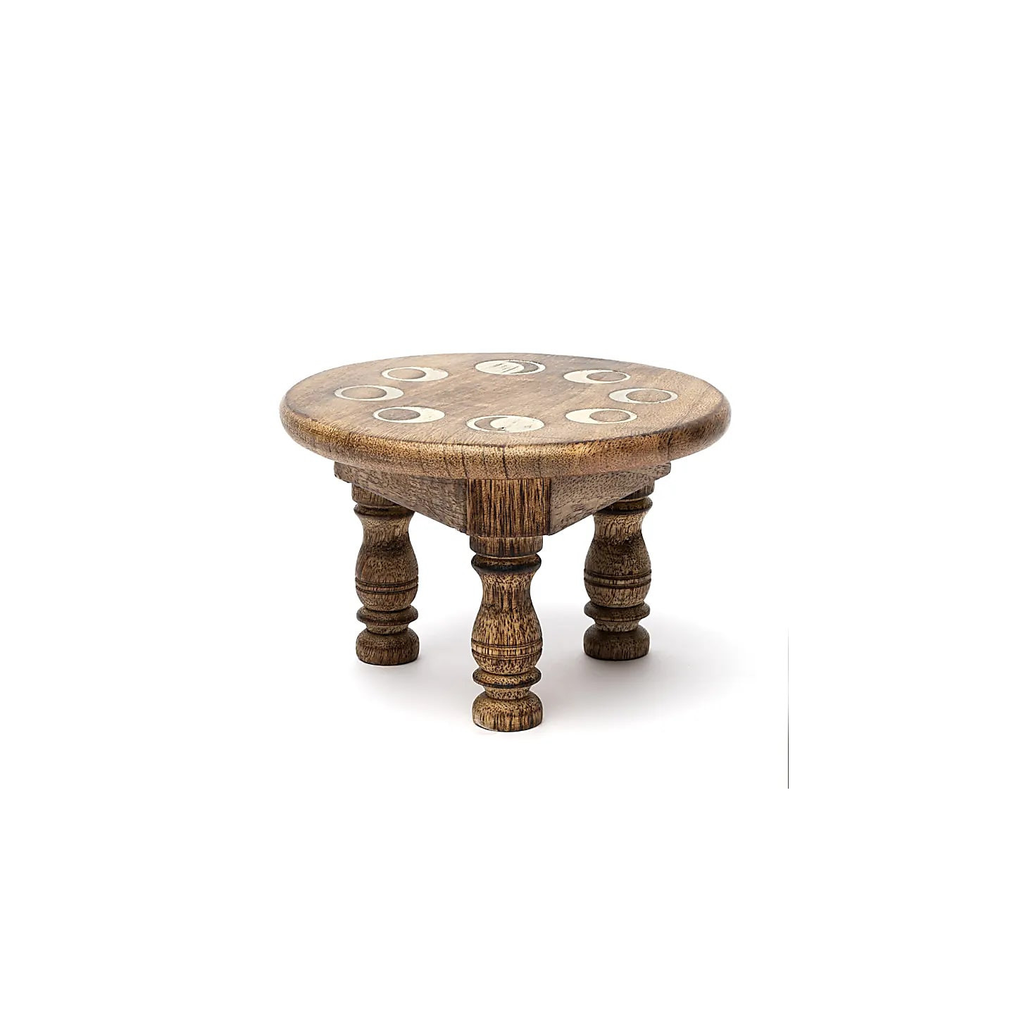 Petite table d’autel imprimé phases de la lune blanc | Pieralune