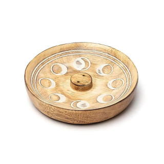 Brûleur d’encens phases de la lune bois de manguier | Pieralune