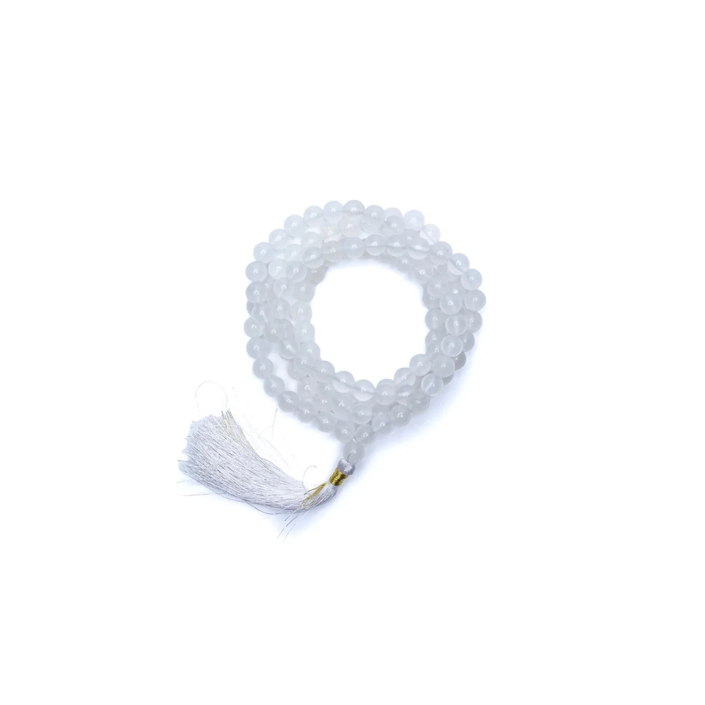 Mala Agathe blanche 108 perles qualité AA | Pieralune