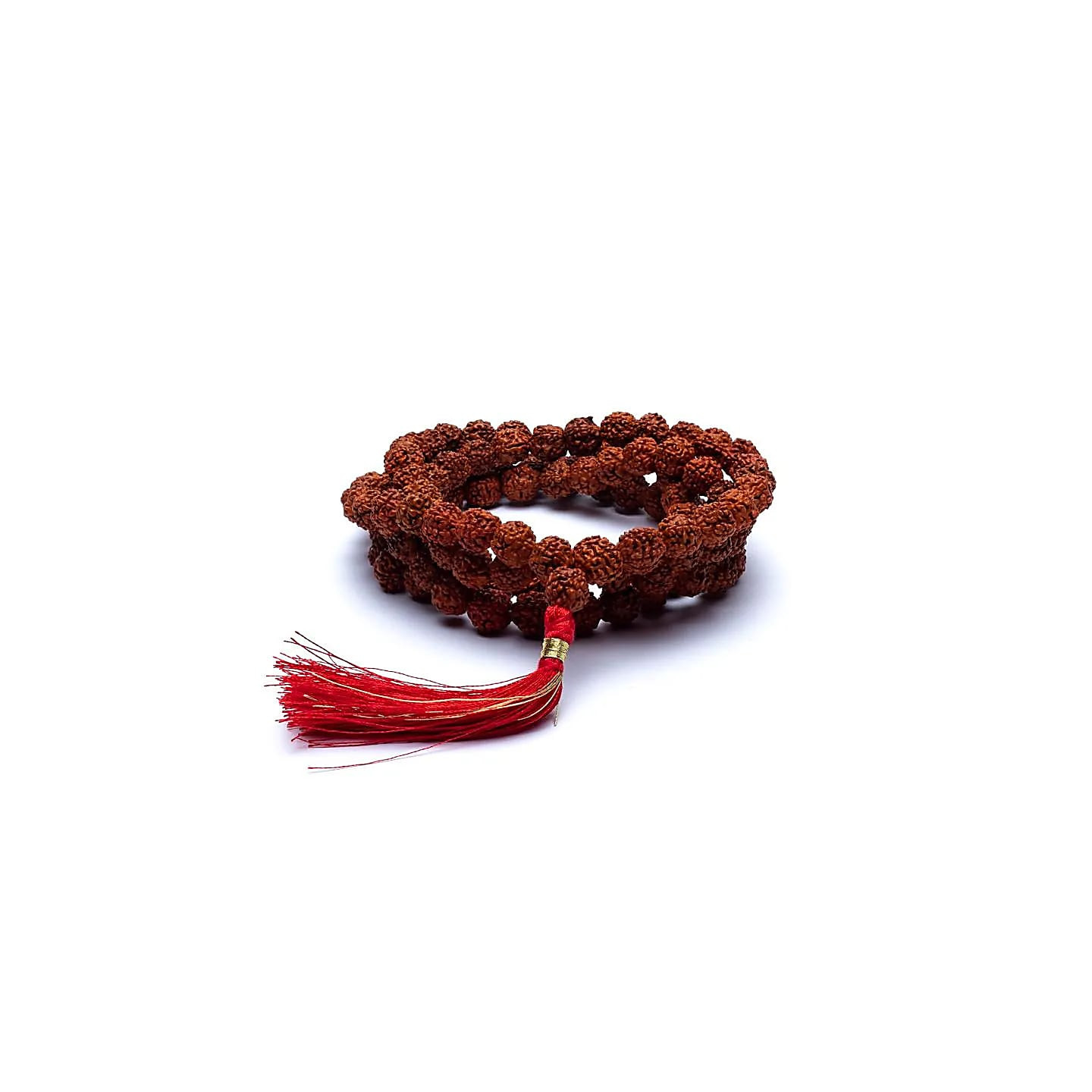 Mala Rudraksha 108 grains + floche rouge | Pieralune