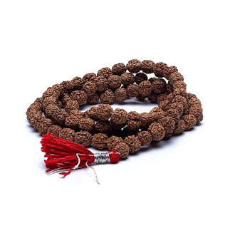 Mala Rudraksha 108 grains + floche rouge | Pieralune