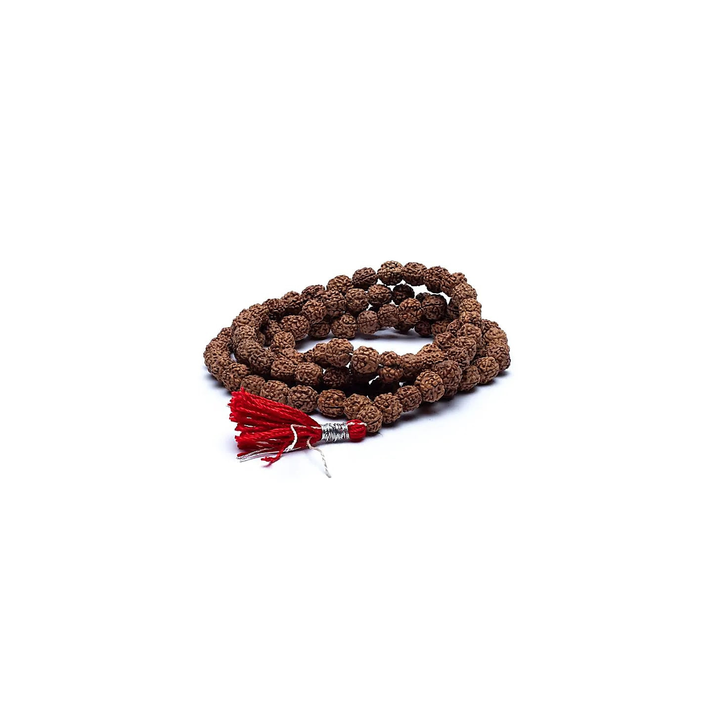 Mala Rudraksha 108 grains + floche rouge | Pieralune