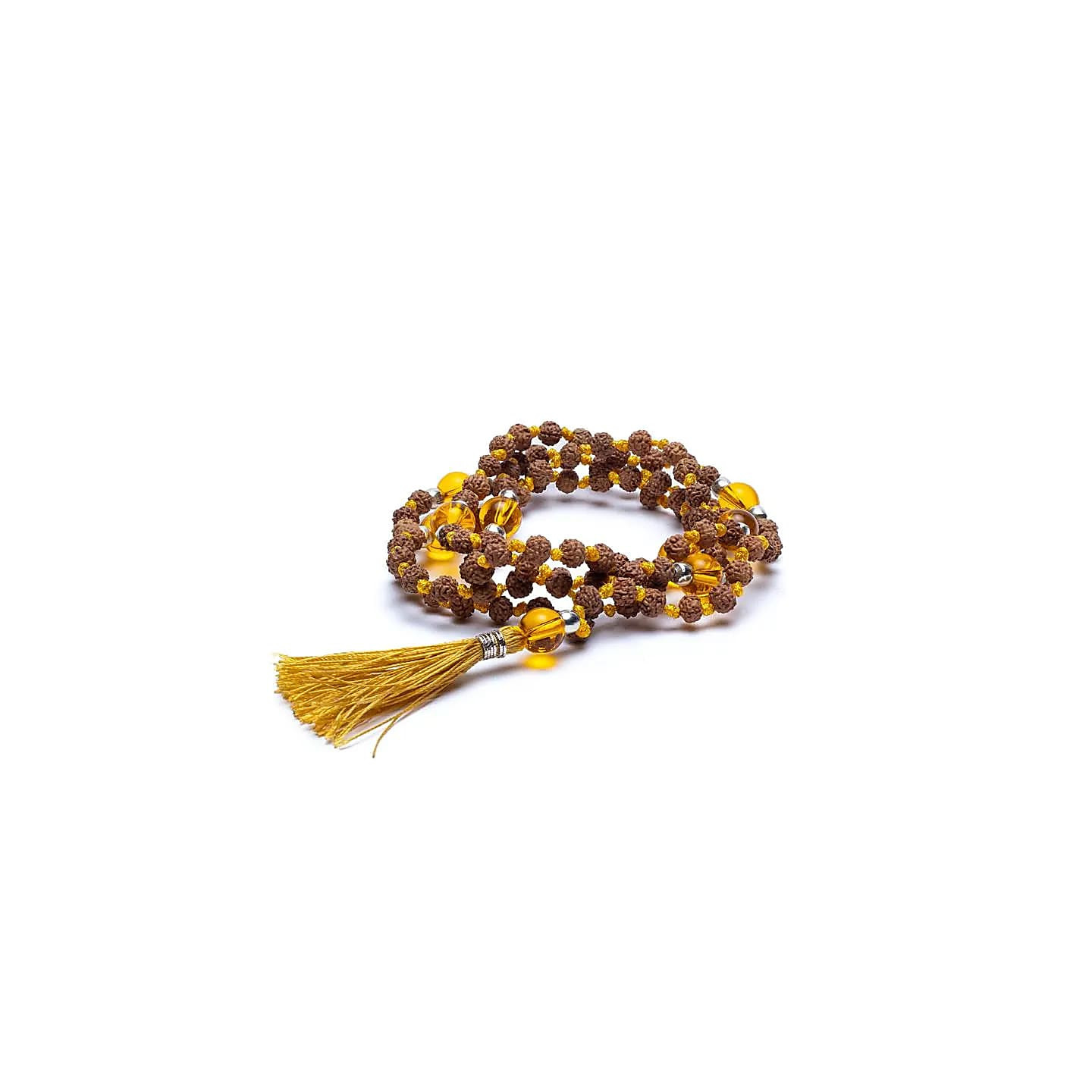 Mala Rudraksha et citrine améthyste chauffée | Pieralune