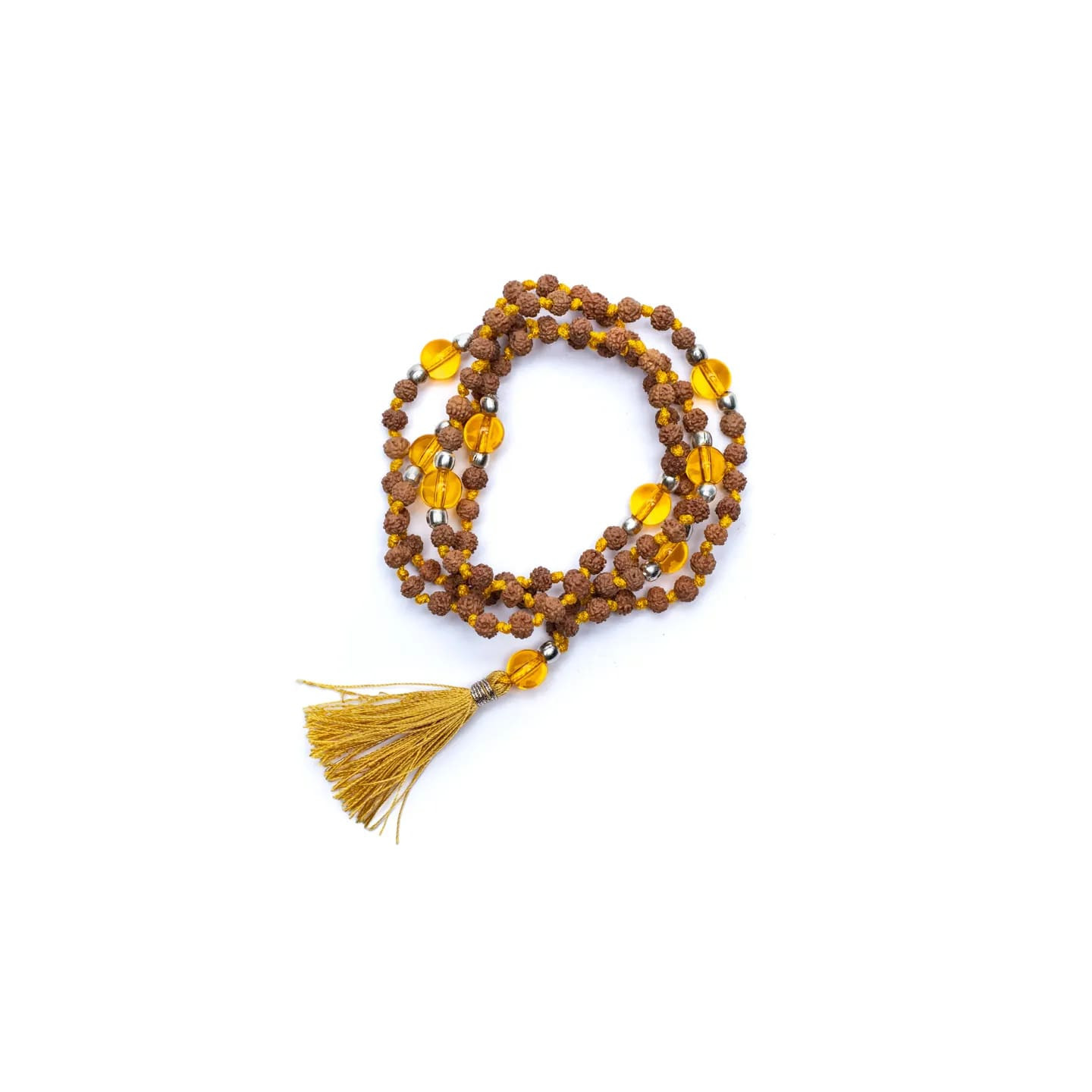 Mala Rudraksha et citrine améthyste chauffée | Pieralune