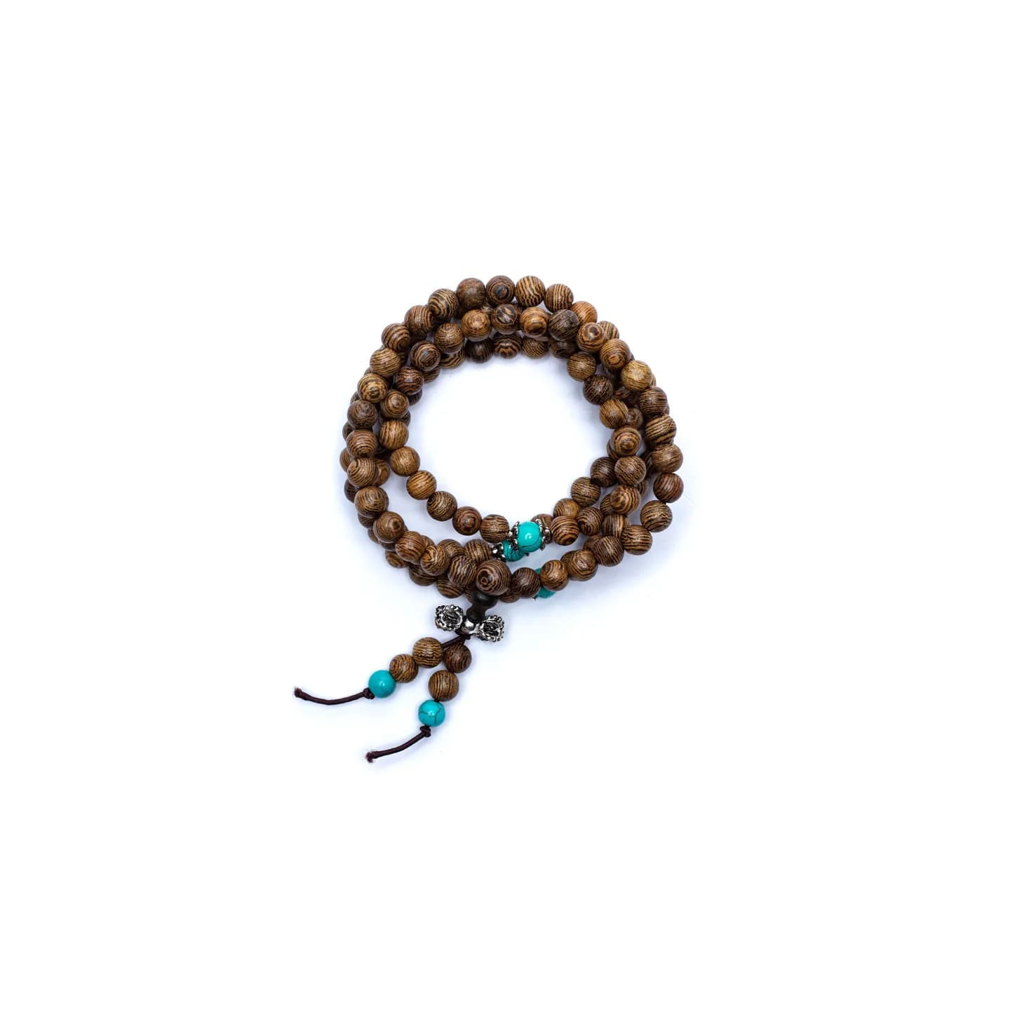 Mala de bois avec perles ornementales et dorje | Pieralune