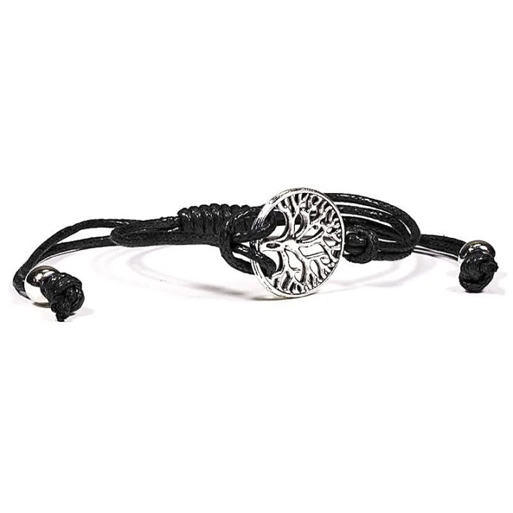 Bracelet Arbre de Vie noir ajustable | Pieralune