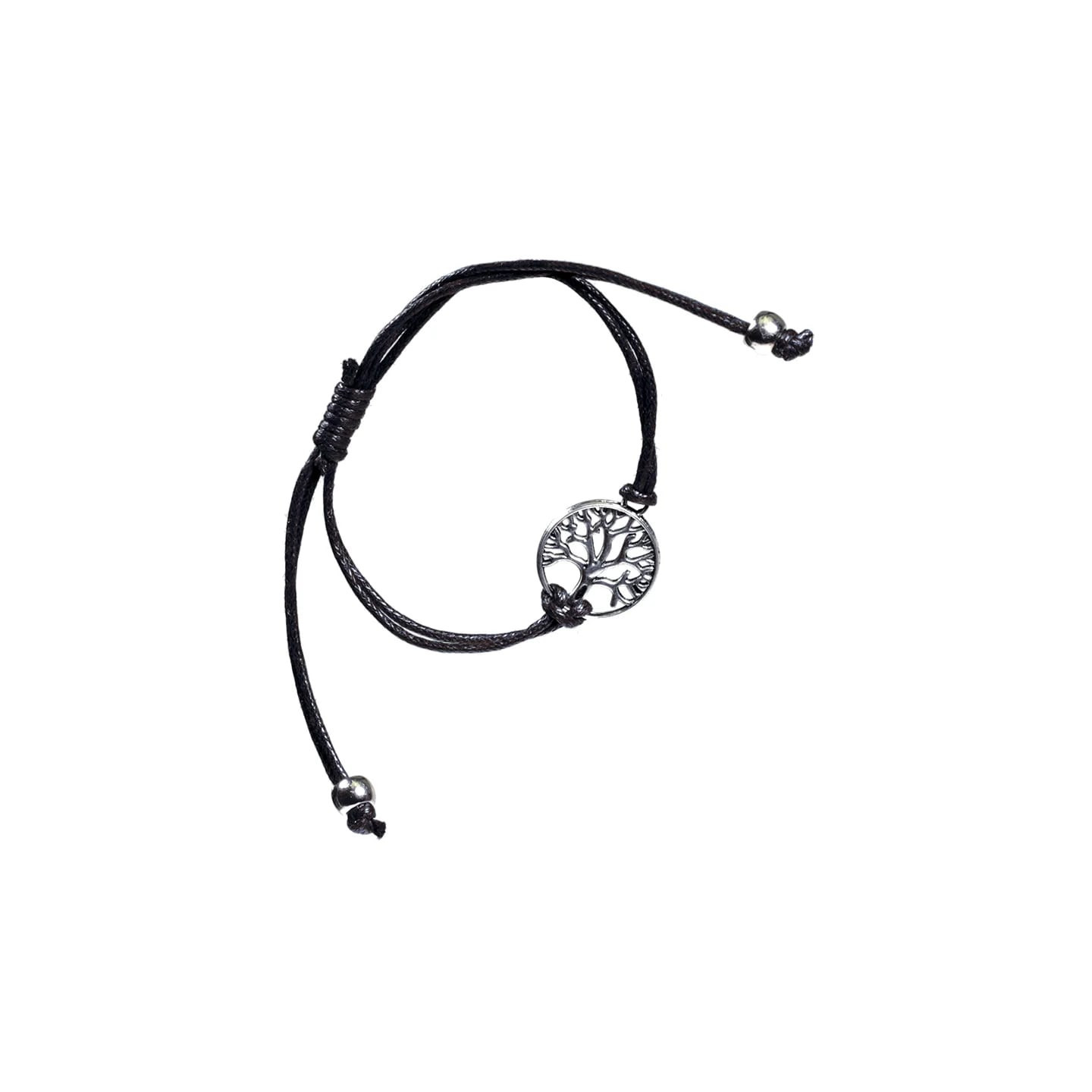 Bracelet Arbre de Vie noir ajustable | Pieralune
