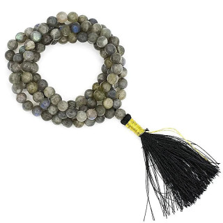 Mala Labradorite Qualité AA 108 perles + sac de brocart | Pieralune