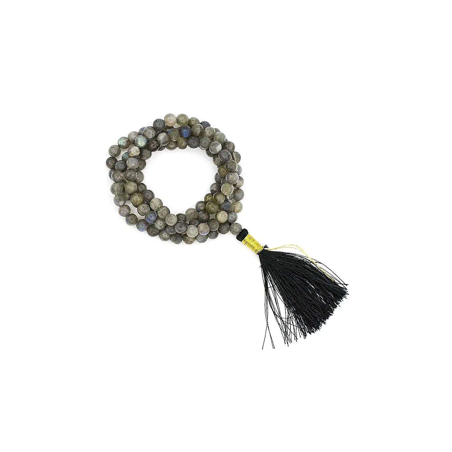 Mala Labradorite Qualité AA 108 perles + sac de brocart | Pieralune