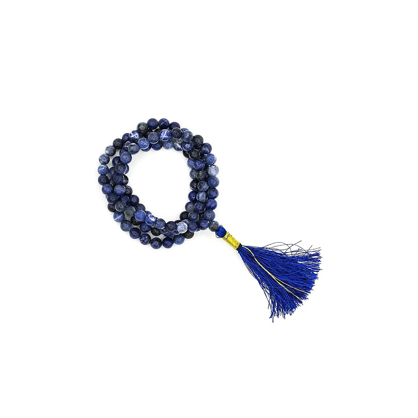 Mala Sodalite qualité AA 108 perles + sachet en brocart | Pieralune
