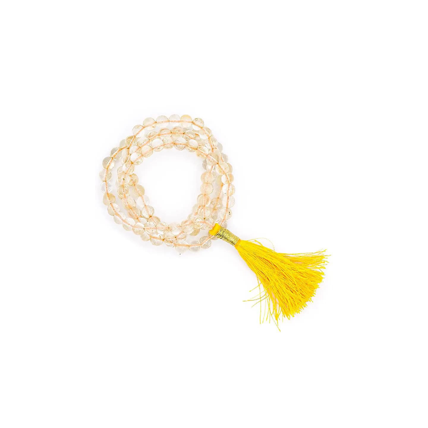 Mala Citrine qualité AA 108 perles + sachet en brocart | Pieralune