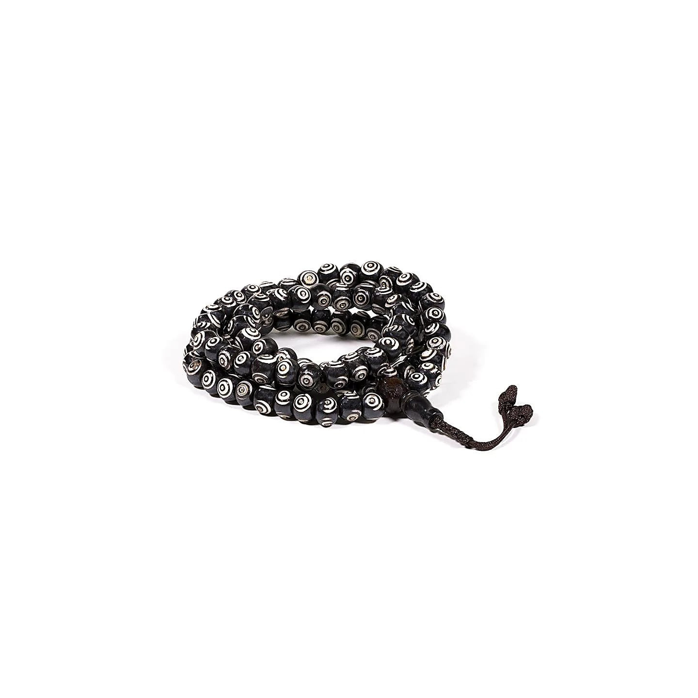 Mala os noir et blanc 108 perles et guru perle | Pieralune