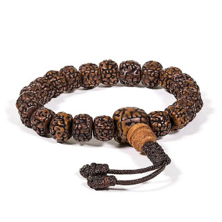 Mala/bracelet en Rudraksha 21 perles polies ajustable | Pieralune