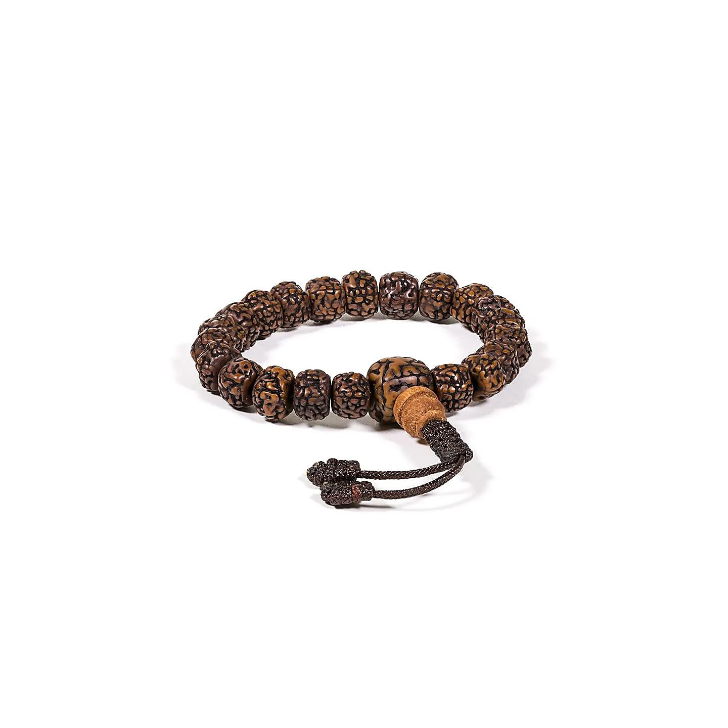 Mala/bracelet en Rudraksha 21 perles polies ajustable | Pieralune