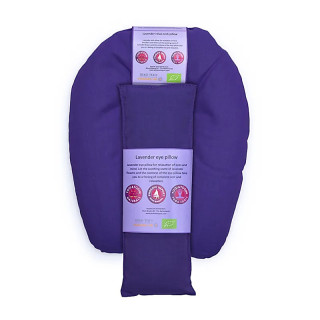 Coussins yeux & cou Lavande Bio violet foncé | Pieralune