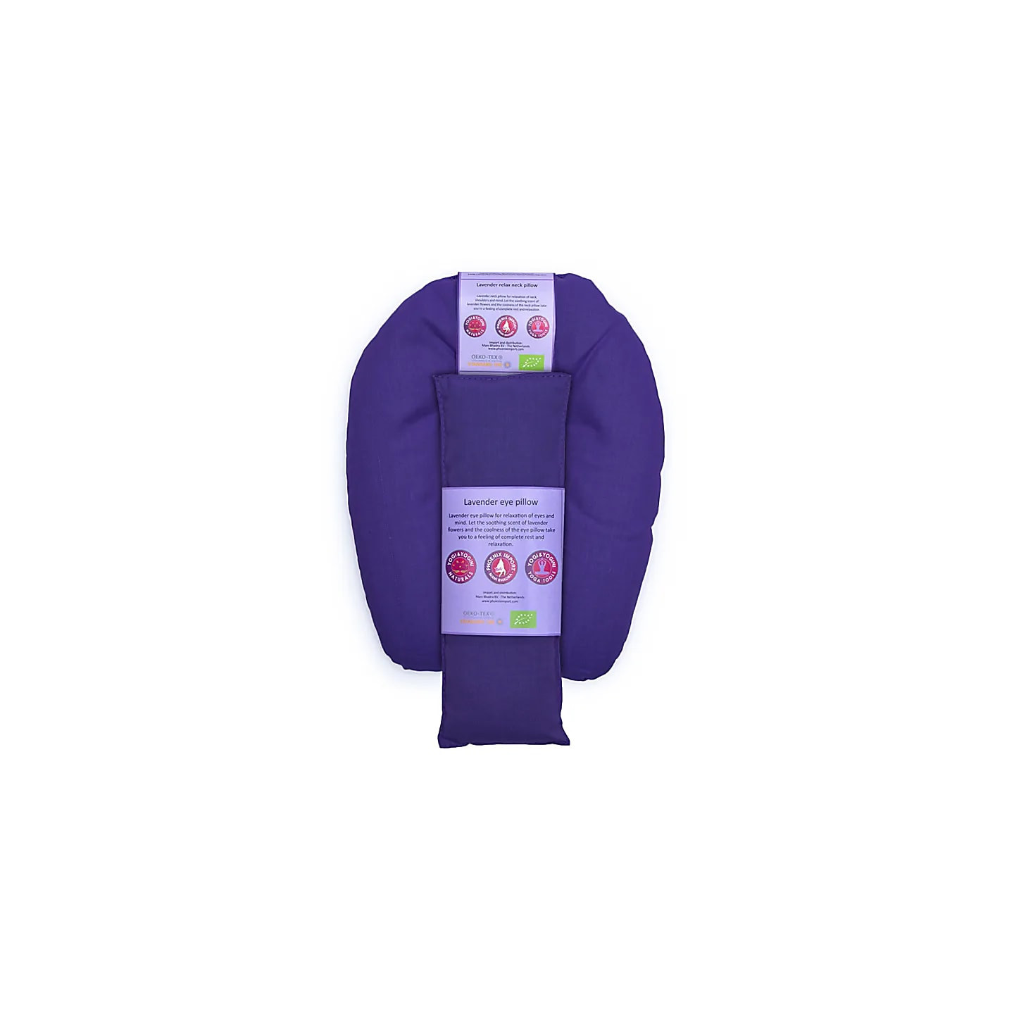Coussins yeux & cou Lavande Bio violet foncé | Pieralune