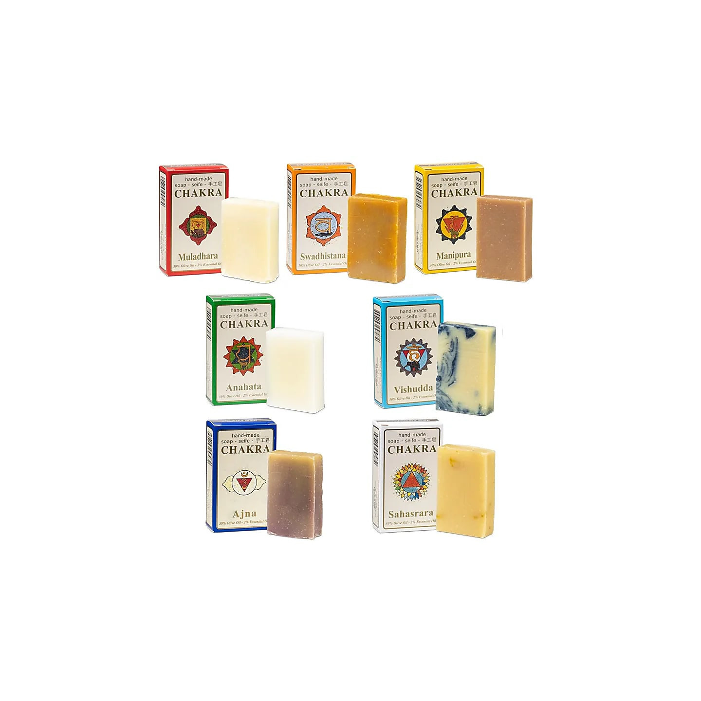 Ensemble de 7 savons Chakra | Pieralune