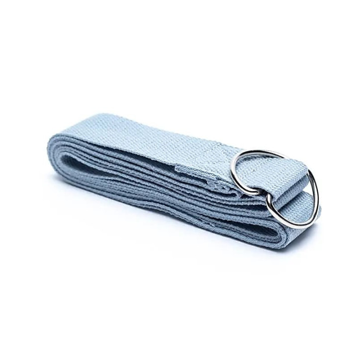 Sangle de yoga D-ring coton gris | Pieralune