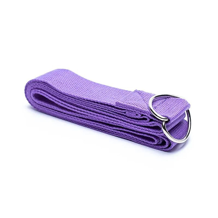 Sangle de yoga D-ring coton violet clair | Pieralune