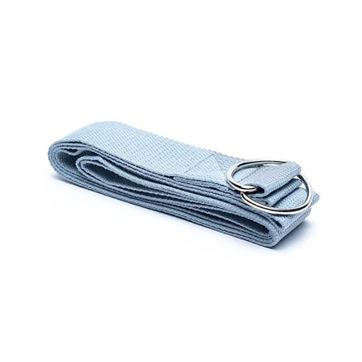 Sangle de yoga D-ring coton gris | Pieralune