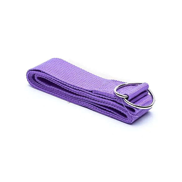 Sangle de yoga D-ring coton violet clair | Pieralune