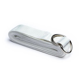 Sangle de Yoga avec anneau en D coton blanc | Pieralune