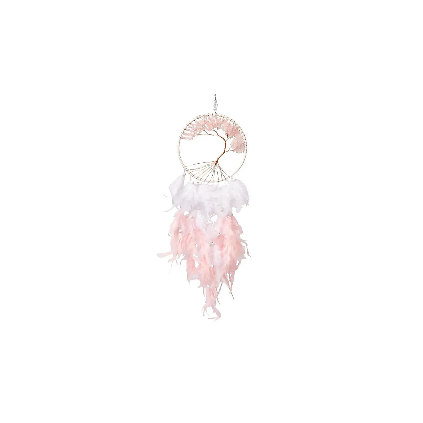 Capteur de rêves Arbre de Vie quartz rose | Pieralune