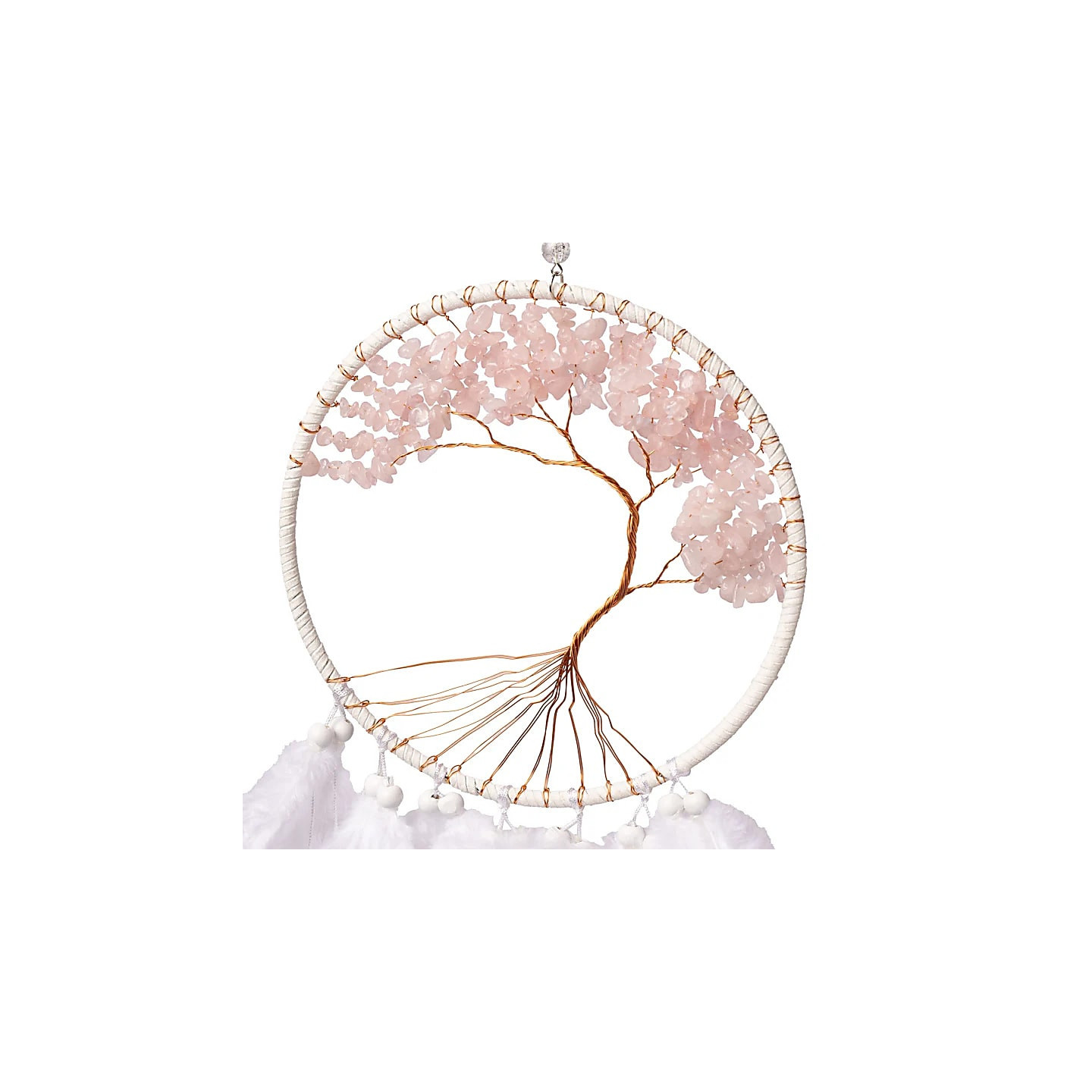 Capteur de rêves Arbre de Vie quartz rose | Pieralune