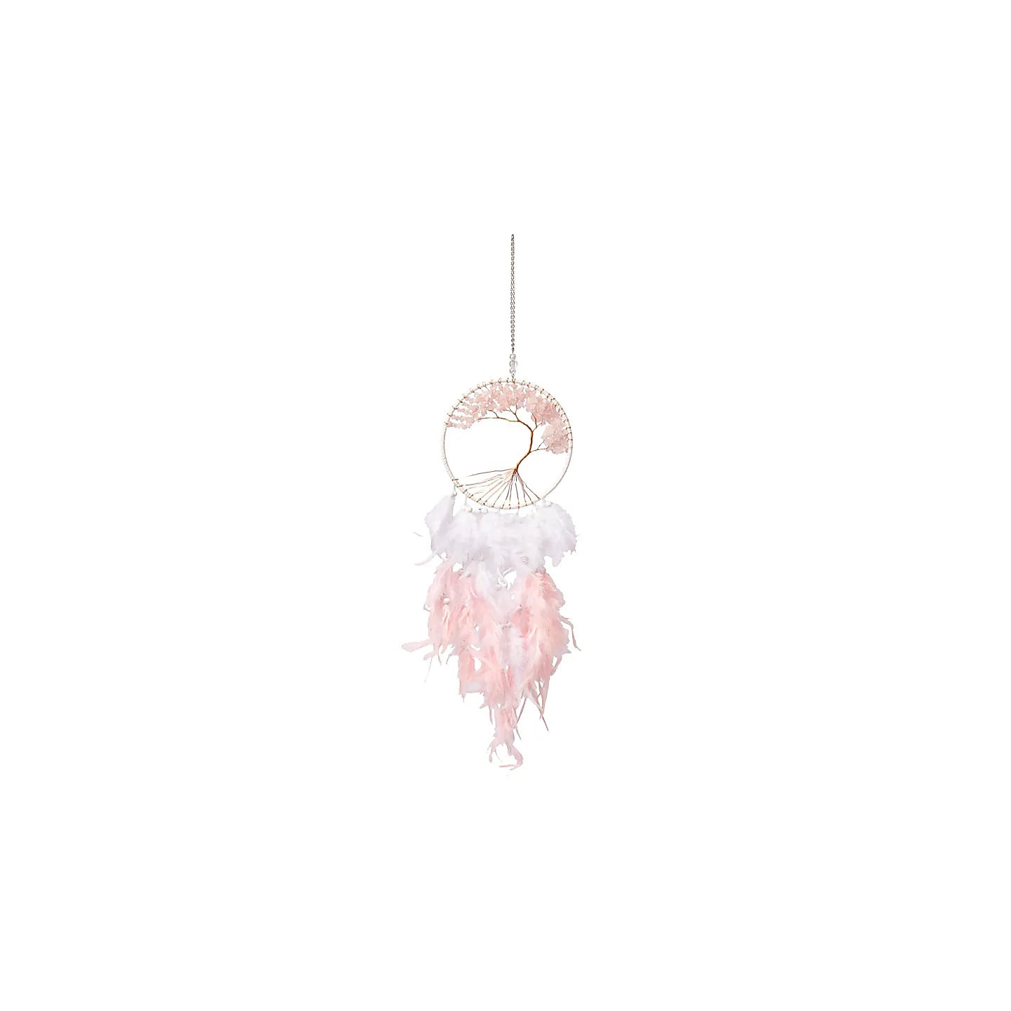 Capteur de rêves Arbre de Vie quartz rose | Pieralune