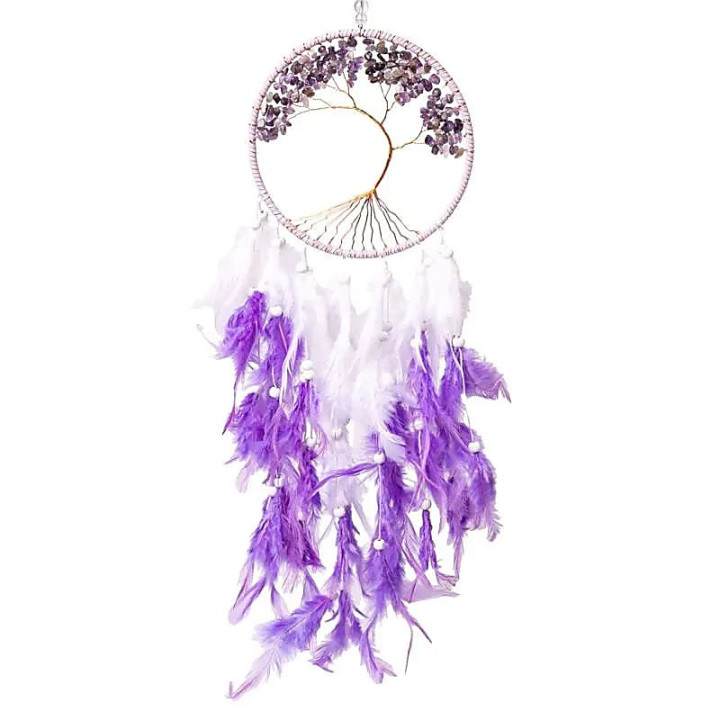 Capteur de rêves Arbre de Vie améthyste | Pieralune