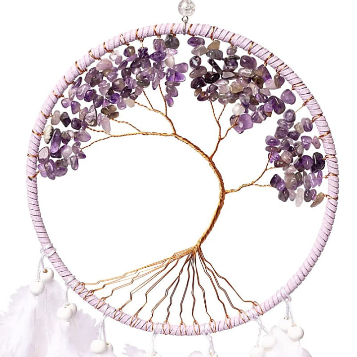 Capteur de rêves Arbre de Vie améthyste | Pieralune