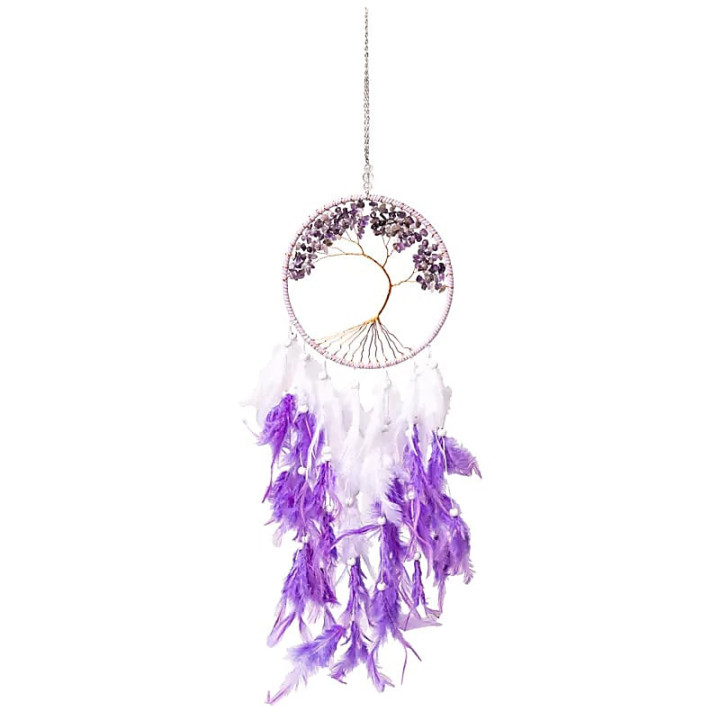 Capteur de rêves Arbre de Vie améthyste | Pieralune