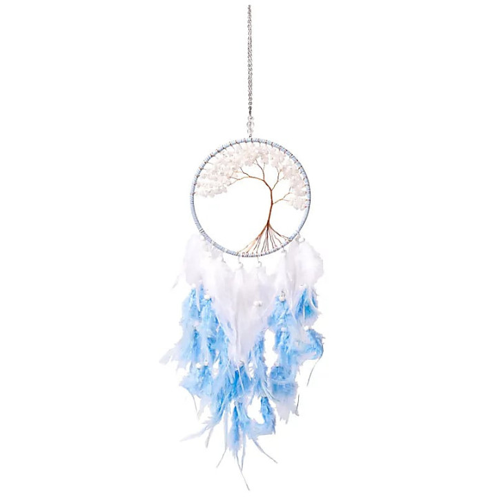 Capteur de rêves Arbre de Vie jade blanc | Pieralune