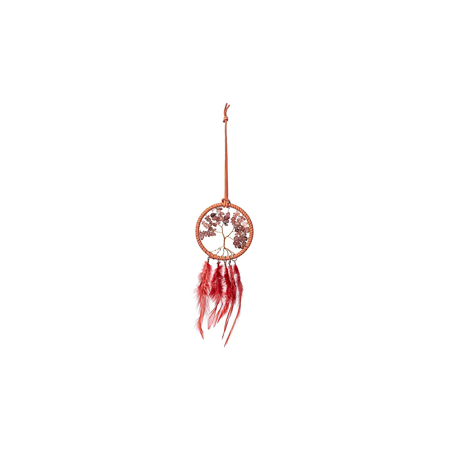 Capteur de rêves Arbre de Vie quartz fraise | Pieralune