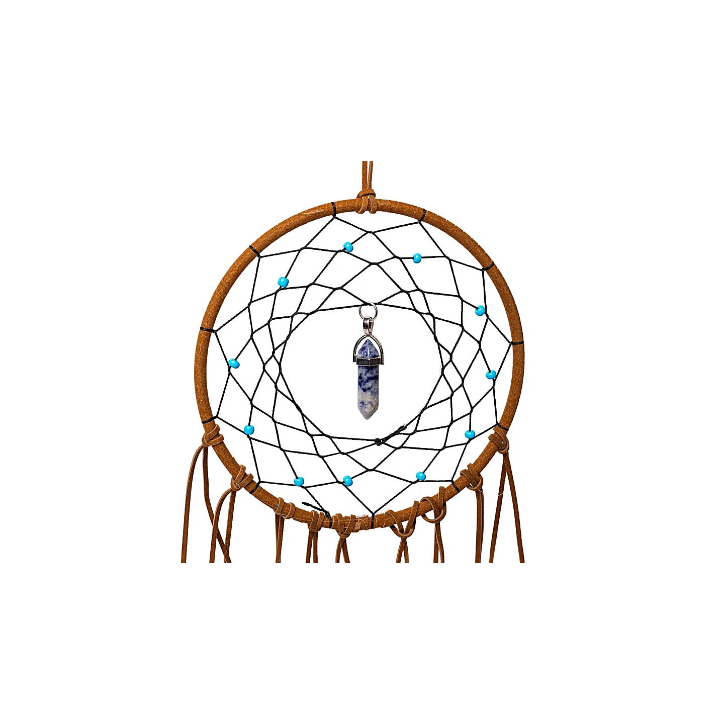 Capteur de rêves sodalite avec pendule – ±13x45cm | Pieralune