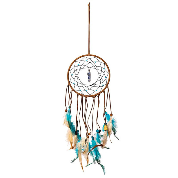 Capteur de rêves sodalite avec pendule – ±13x45cm | Pieralune