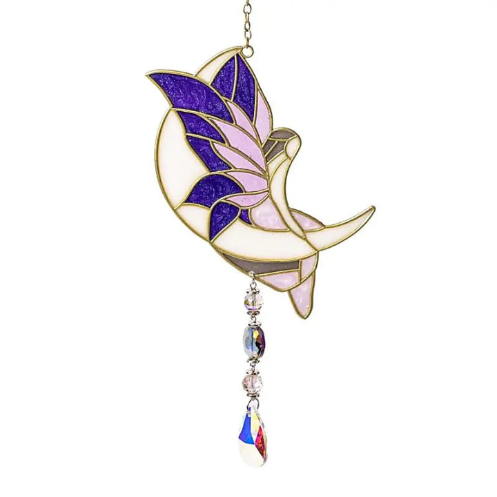 Suspension de fenêtre fée de lune violette | Pieralune