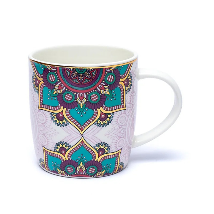 Tasse à thé infuseur Mandala turquoise | Pieralune