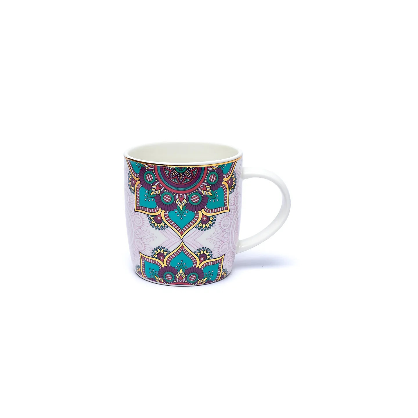 Tasse à thé infuseur Mandala turquoise | Pieralune