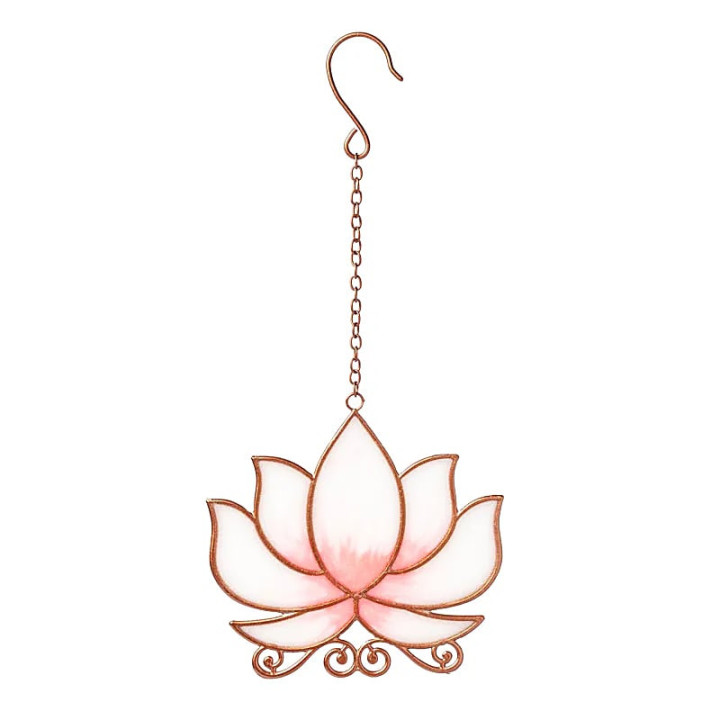 Suspension de fenêtre lotus rose | Pieralune